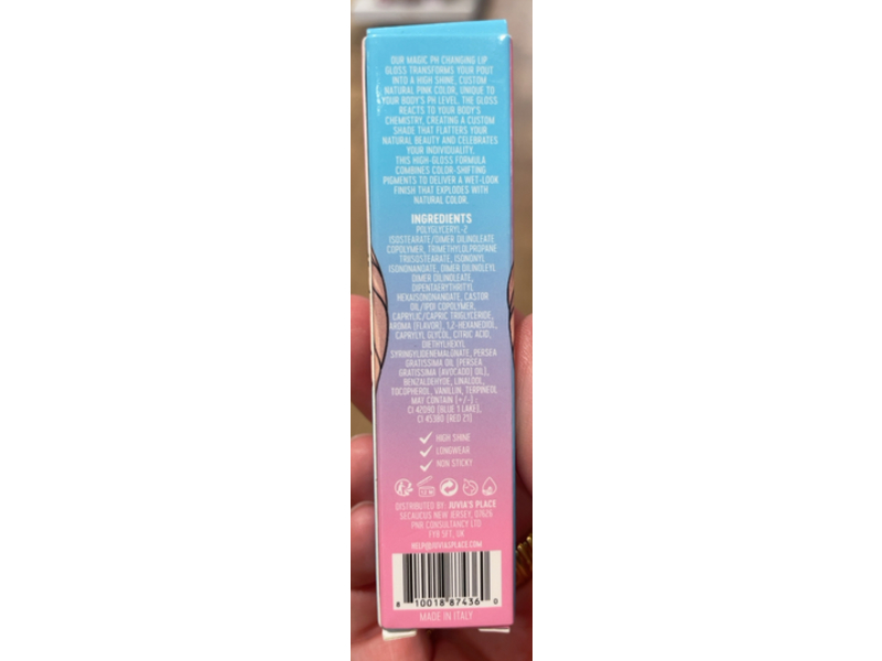 Juvia’s Place Magic PH Color Change Lip Gloss, Mood, 0.15 fl oz/4.5 mL
