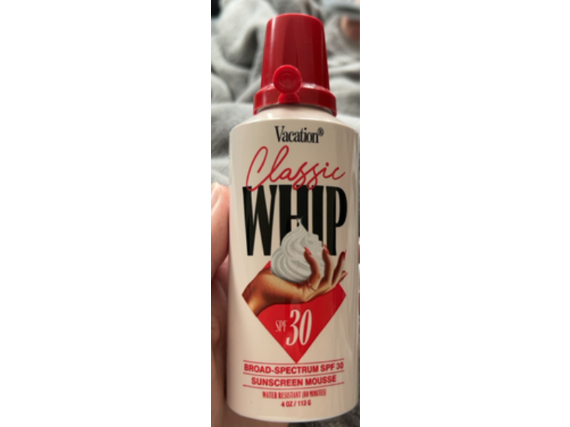 Vacation Sunscreen, Classic Whip, SPF 30, 4 oz/133 g