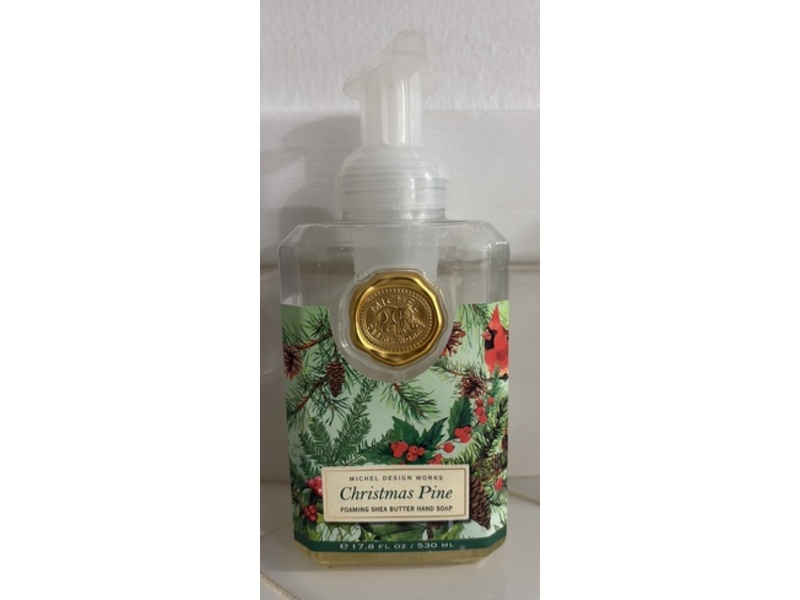 Michel Design Works Foaming Shea Butter Hand Soap, Christmas Pine, 17.8 fl oz/530 mL