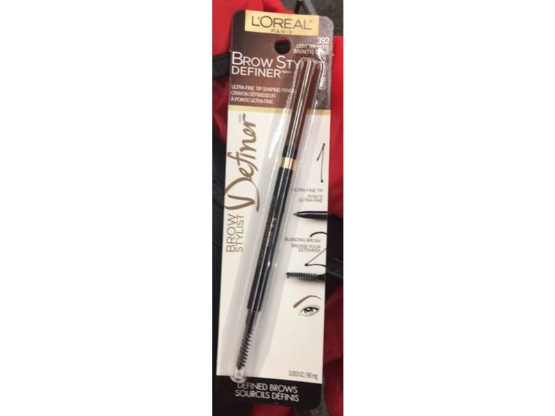 L'Oreal Paris Brow Stylist Definer Pencil, Light Brunette, 0.003 oz