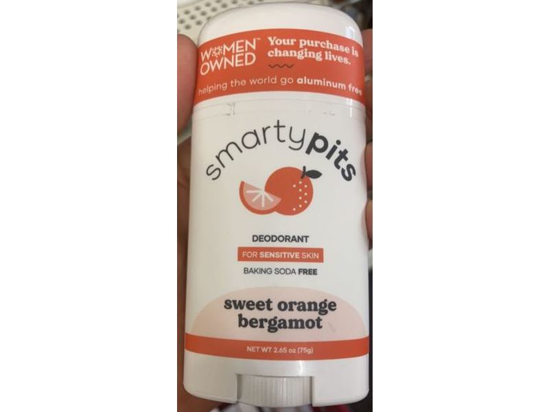 Smartypits Deodorant, Sensitive Skin, Sweet Orange Bergamot, 2.65 oz/75 g