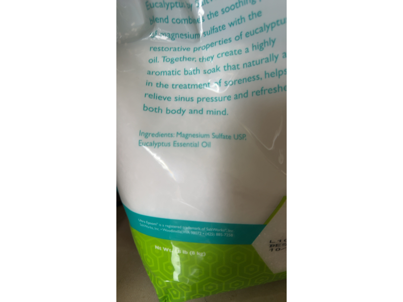 SaltWorks Ultra Epsom, Eucalyptus, 8 kg