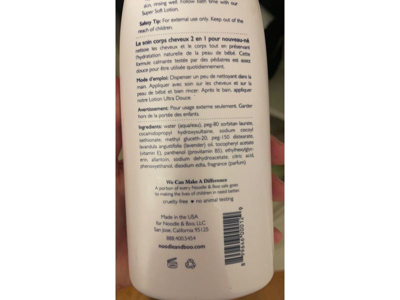 Noodle & Boo New Born 2 In 1Hair & Body Wash, Lavande, 16 fl oz/473 mL