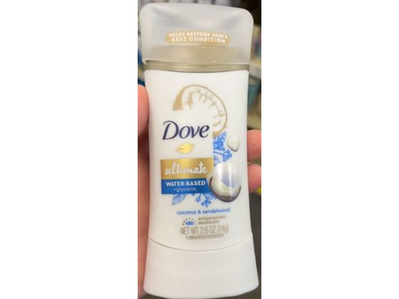 Dove Ultimate Antiperspirant Deodorant, Coconut & Sandalwood, 2.6 oz/74 g