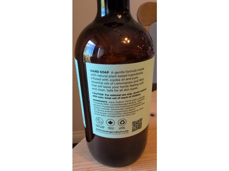 Mint Hand Soap, Lemongrass + Mint, 456 mL