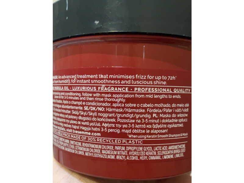 Tresemme Keratin Smooth Deep Smoothing Mask, Hydrolysed Keratin, 440 mL