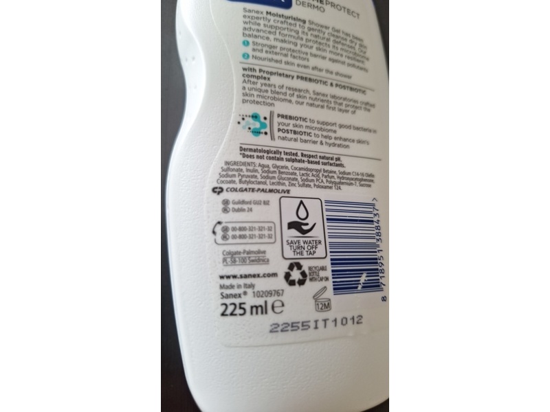 Sanex Dermo Moisturising Shower Gel, 225 mL