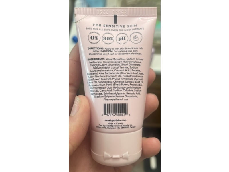 SweetSpot Labs pH-Balancing Intimate & Body Cleanser, Fragrance-Free, 1 fl oz/30 mL