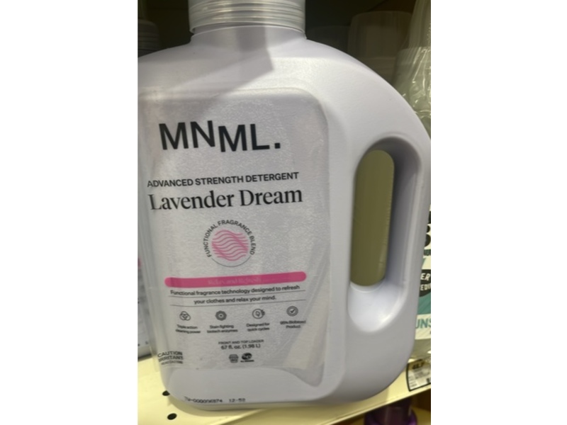 Mnml Advanced Strength Detergent, Lavender Dream, 67 fl oz/1.98 L