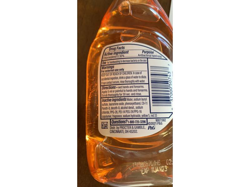 Dawn Antibacterial Dishwasing Liquid, Orange, 7 fl oz/207 mL