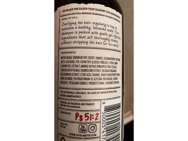 Curlsmith Color Recipe Vivid Tones Vibrancy Shampoo, 12 fl oz/350 ml