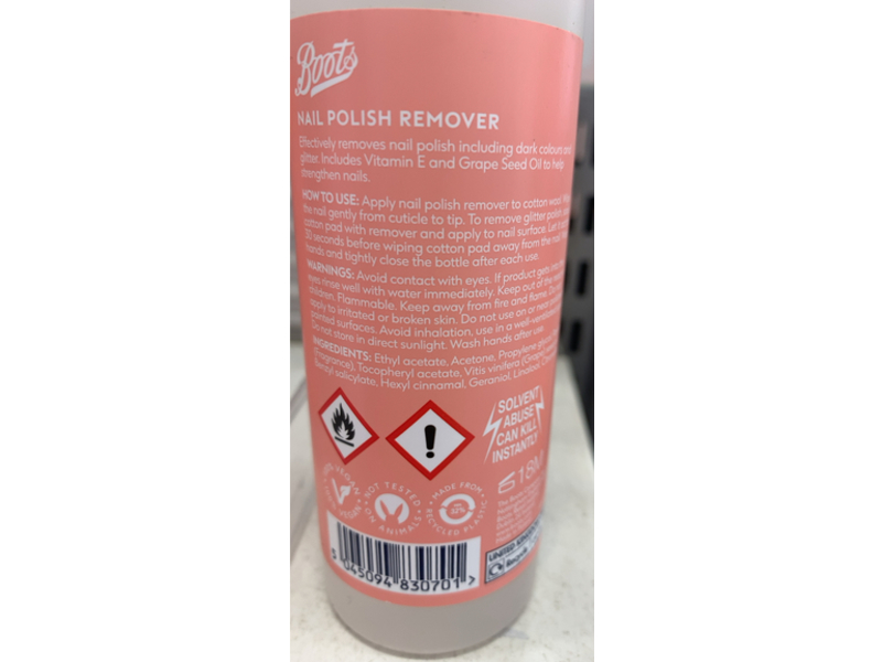 Boots Nail Polish Remover, 6.7 fl oz/200 mL