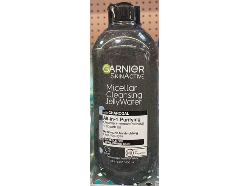 Garnier Micellar Cleansing Jelly Water, Charcoal, 13.5 fl oz/400 mL