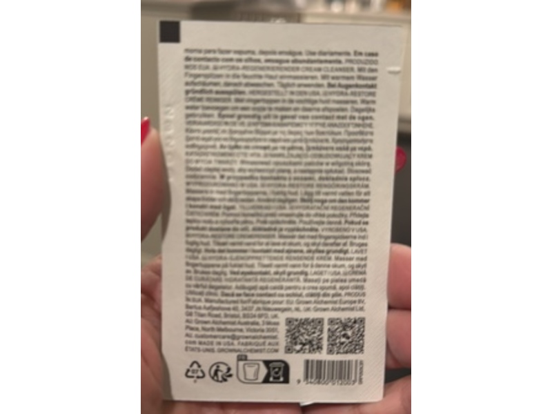 Grown Alchemist Cream Cleanser, 0.1 fl oz/3 mL