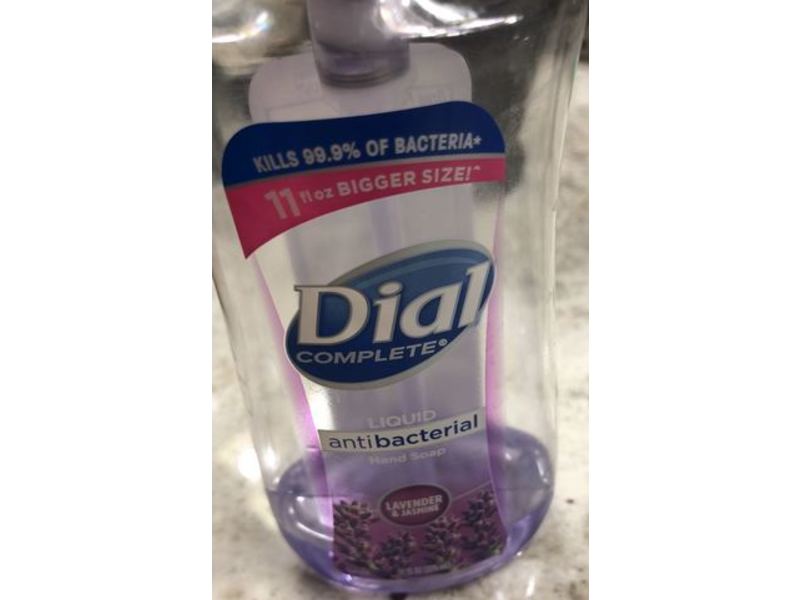 Dial Antibacterial Liquid Hand Soap, Lavender And Twilight Jasmine, 7.5 fl oz / 221 mL