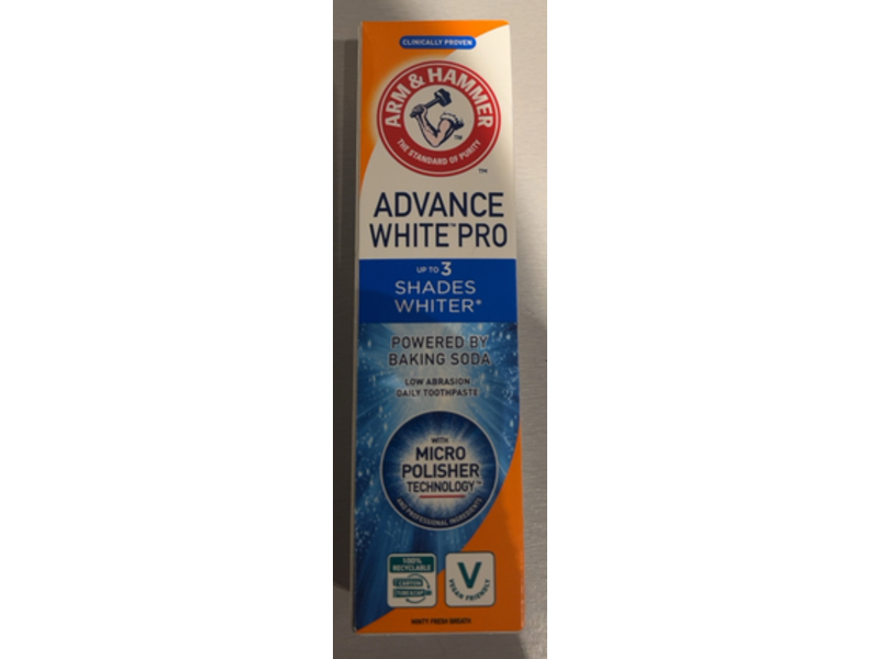 Arm & Hammer Advance White Pro Toothpaste, Minty Fresh Breath, 75 mL