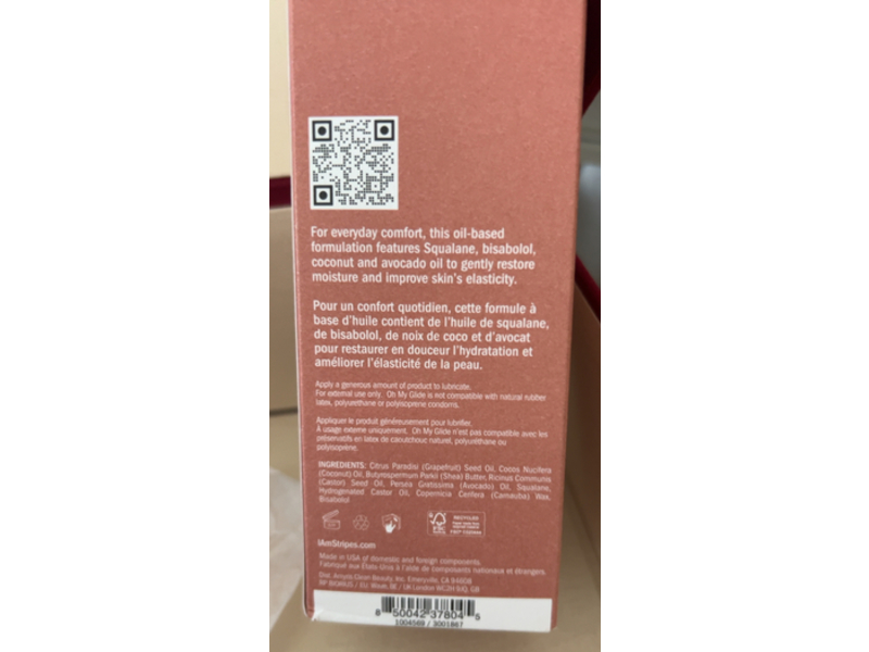 Stripes Oh My Glide Intimate Play Oil, 3.3 fl oz/100 mL