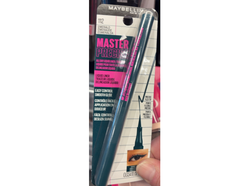 Maybelline Master Precise All Day Liquid Eyeliner, 112 Emerald Green, 0.034 fl oz