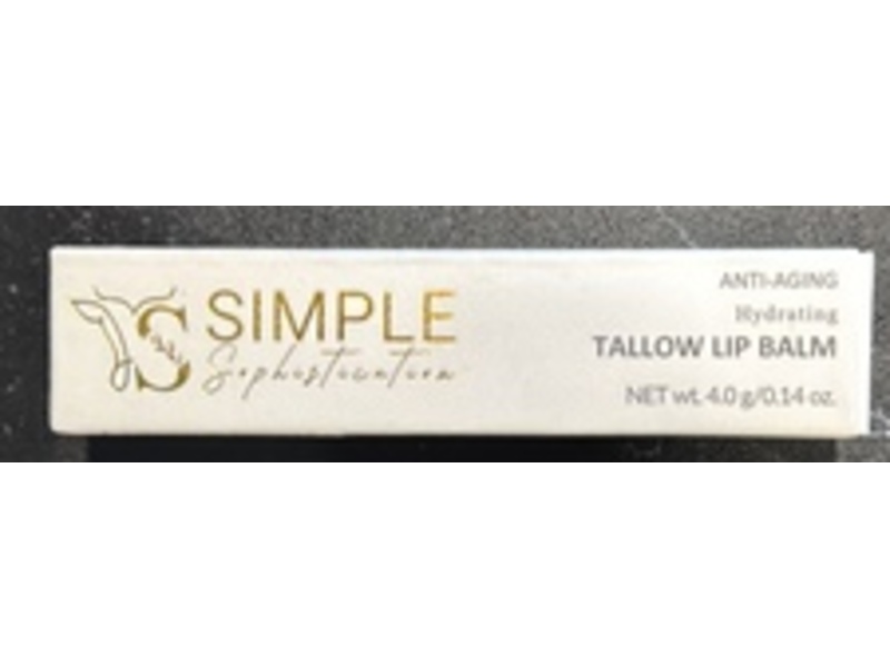 Simple Sophistication Anti-Aging Hydrating Tallow Lip Balm, Cool Rose, 0.14 oz/4 g