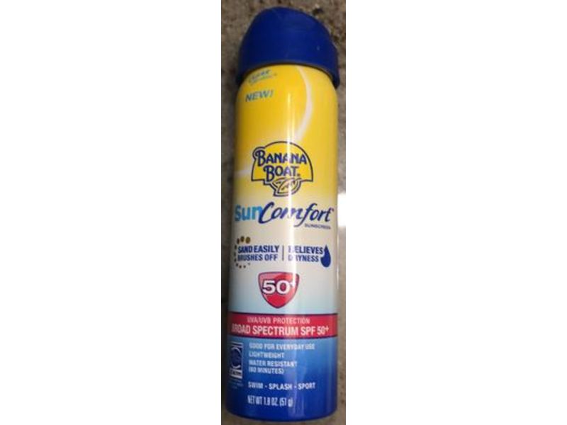 Banana Boat SunComfort Sunscreen Broad Spectrum, SPF 50+, 1.8 oz / 51 g