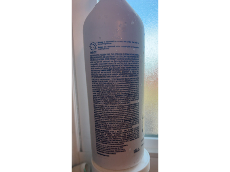 Biolage Bond Therapy Conditioner, Coconut Oil + Citric Acid, 33.8 fl oz/1 L