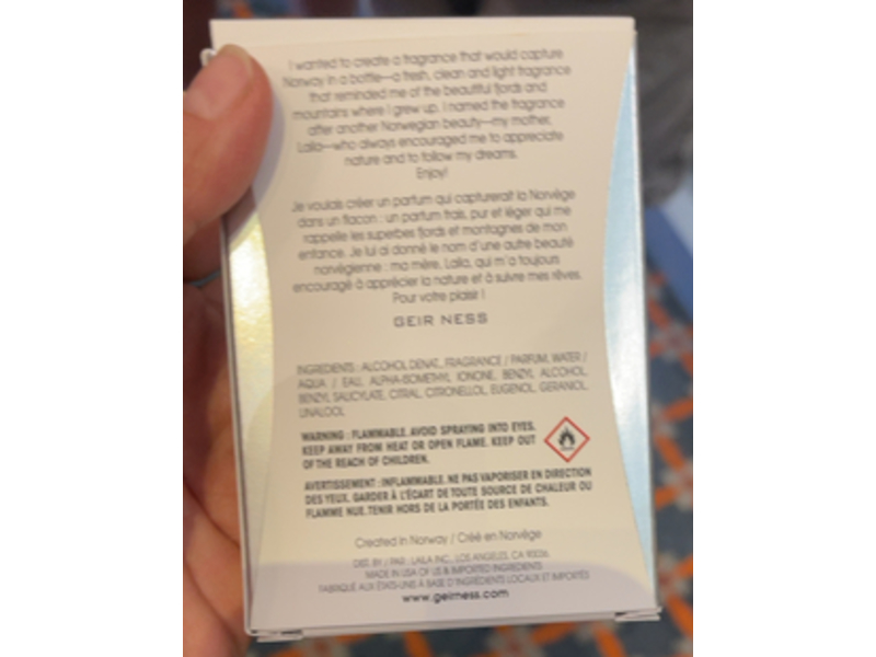 Geir Ness Laila Eau de Parfum Spray / Vaporisateur, 1.7 fl oz/50 mL