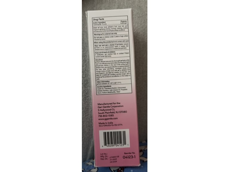 TenderGentle Tender Anti Fungal Cream, Clatrimazole 1%, 4 oz/113 g