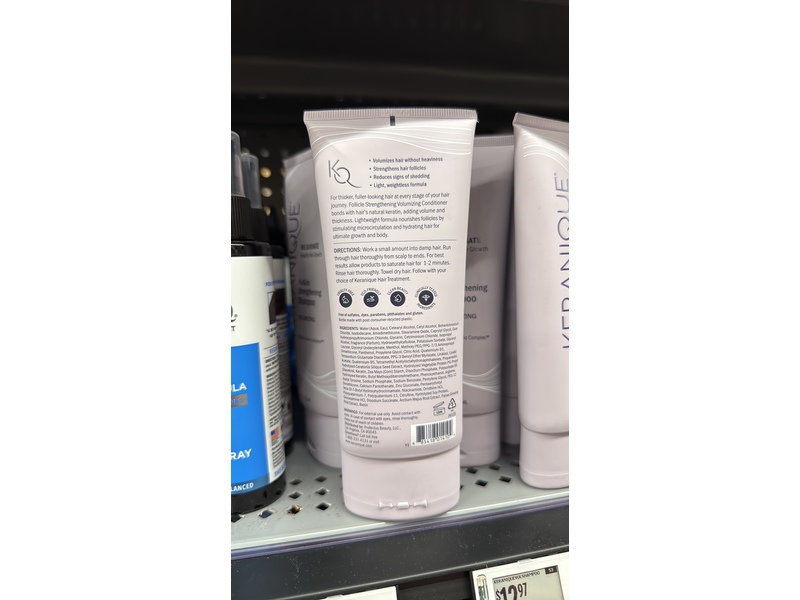 Keranique Rejuvenate Volumizing Follicle Strengthening Conditioner, Keratin Amino Complex, 3.4 fl oz/100 mL