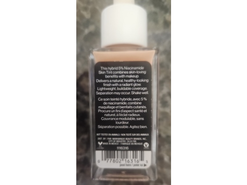 Wet n Wild Barefocus Skin Tint, 5% Niacinamide, Light Medium, Clair Moyen, Cool, 1.08 fl oz/32 mL