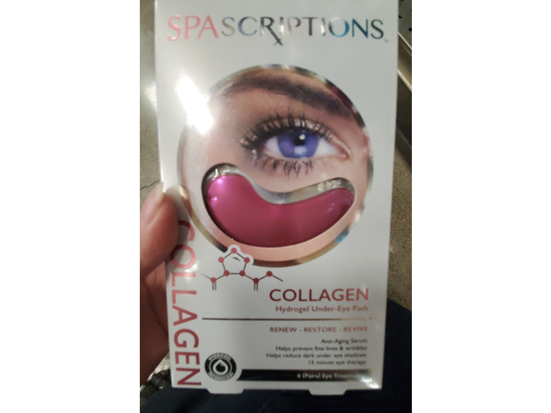 Spascriptions Hydrogel Under Eye Pads, Collagen, 4 Pairs