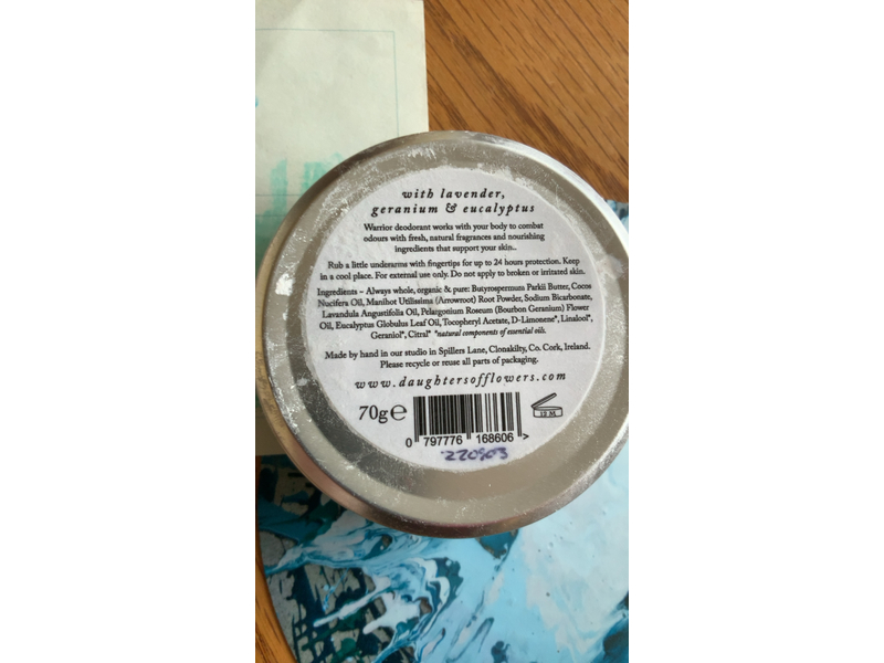 Warrior Deodorant with Lavender, Geranium & Eucalyptus, 70 g