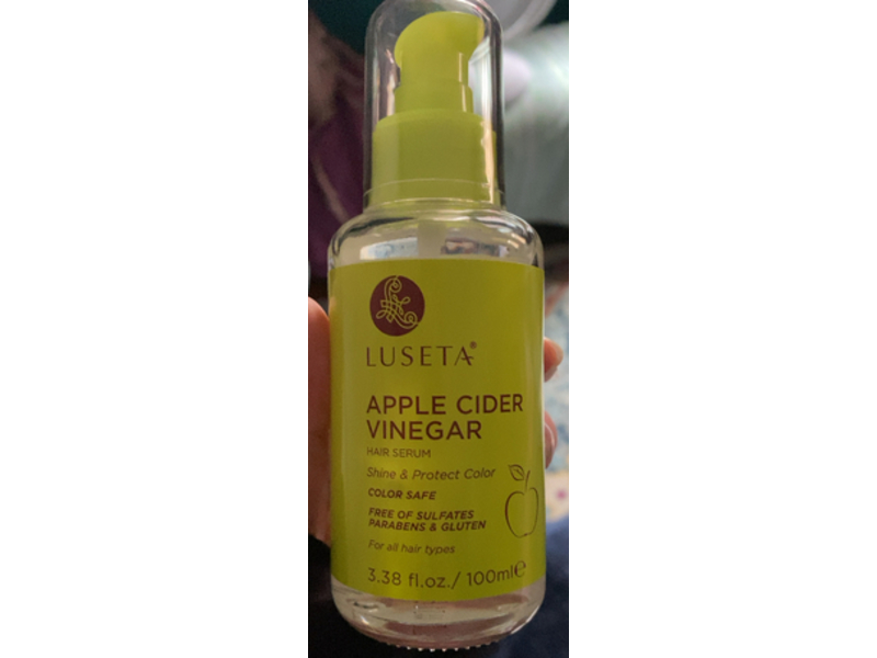 Luseta Shine & Protect color Hair Serum, Apple Cider Vinegar, 3.38 fl oz/100 mL