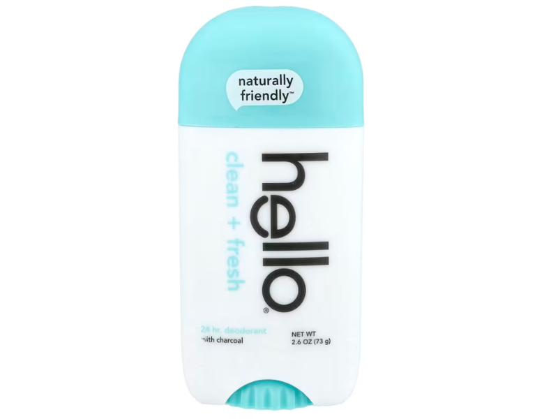 Hello 24H Deodorant, Clean + Fresh, 2.6 oz/73 g