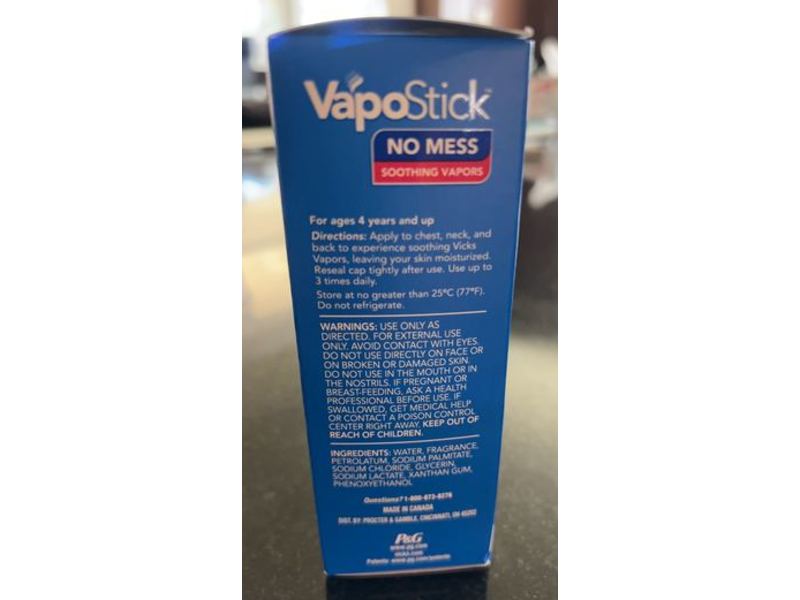 Vicks Vapostick Solid Balm, Soothing Vapors, 1.25 oz/35 g