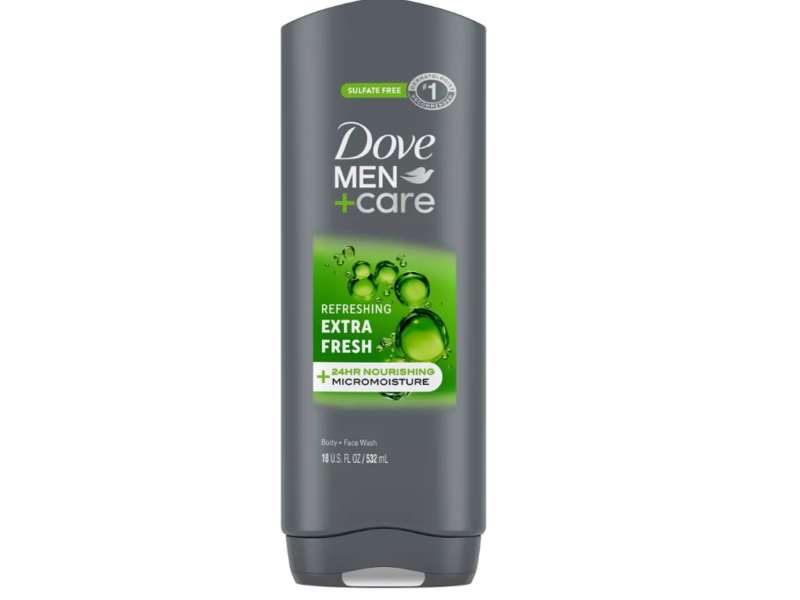 Dove Men + Care Body And Face Wash, Extra Fresh, 18 fl oz/532 mL
