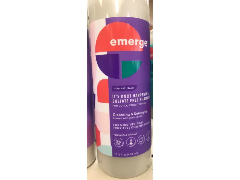 Emerge For Naturals Shampoo, Cleansing And Detangling, 15.5 fl oz / 458 ml