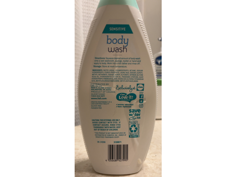 Cien By Lidl Sensitive Body Wash, 22 fl oz/650 mL