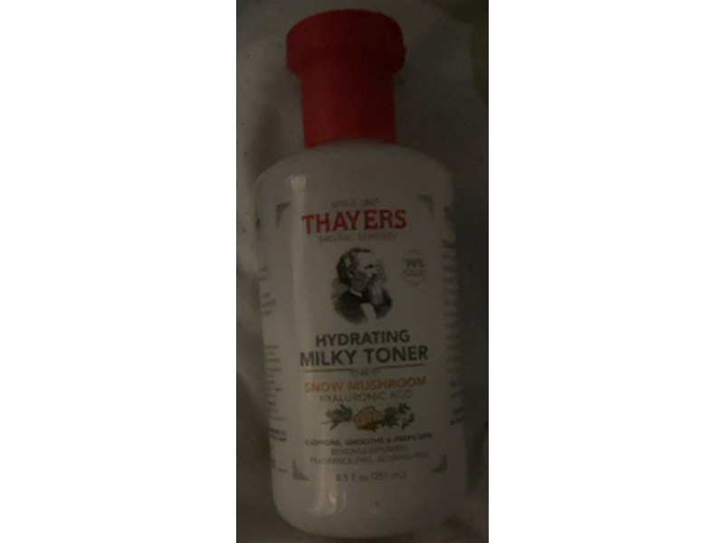 Thayers Hydrating Milky Face Toner, Snow Mushroom & Hyaluronic Acid, 8.5 fl oz/251 mL, Pack Of 2