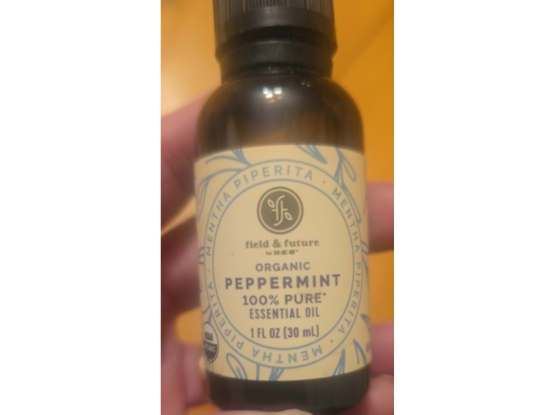 Heb Field & Future Organic Essential Oil, Pepper Mint, 1 fl oz/30 mL