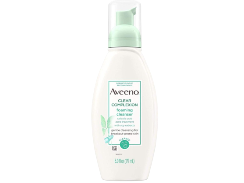 Aveeno Clear Complexation Foaming Cleanser, 6.0 fl oz/177 mL