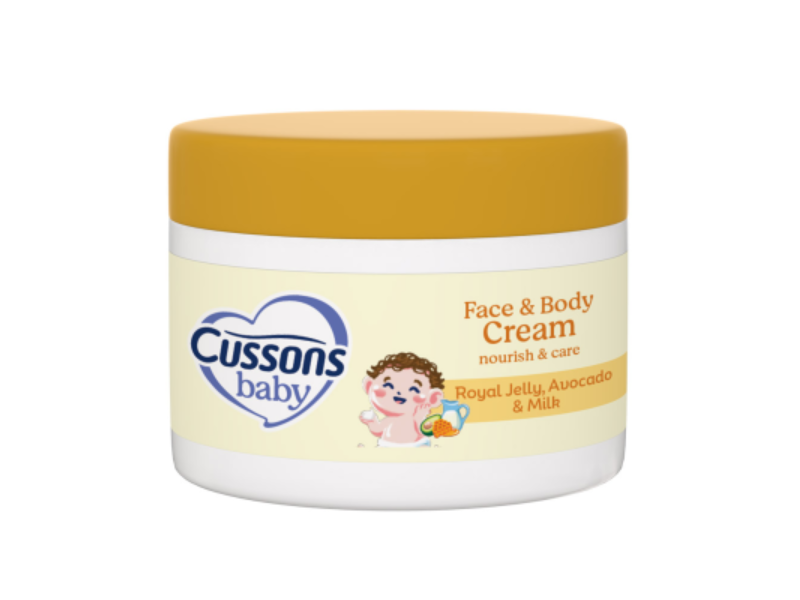 Cussons Baby Nourish & Care Face & Body Cream, Royal Jelly, Avocado & Milk, 50 g