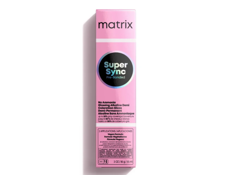 Matrix Super Sync Pre-Bonded Glossing Alkaline Demi-Permanent Coloration, 6M/6.8 Mocha Light Brown, 3 oz/85 mL