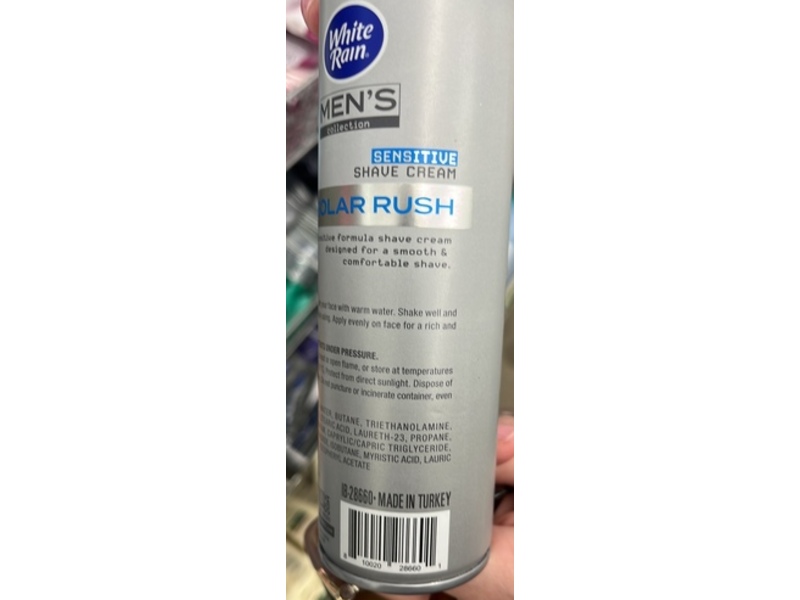 White Rain Men's Collection Sensitive Shave Cream, Solar Rush, 7 oz/207 mL