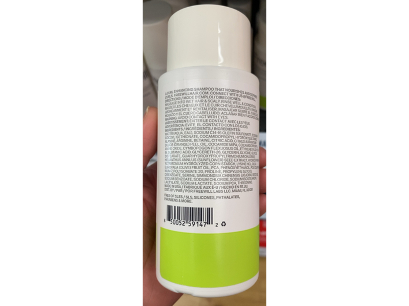 Freewill Curl Moisturizing Shampoo, 8.5 fl oz/250 mL