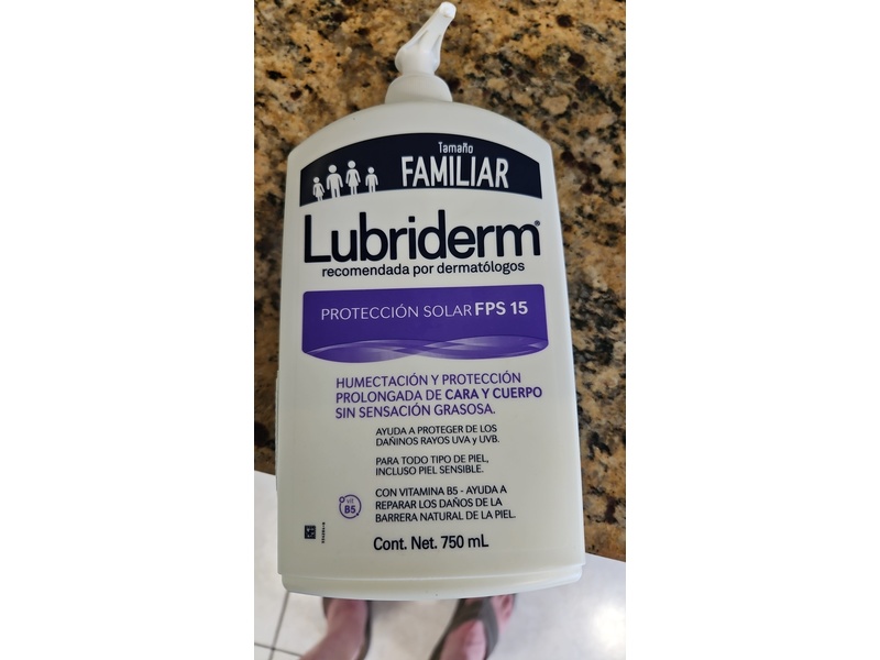 Lubriderm Solar Body & Facial Lotion, SPF 15, 750 mL