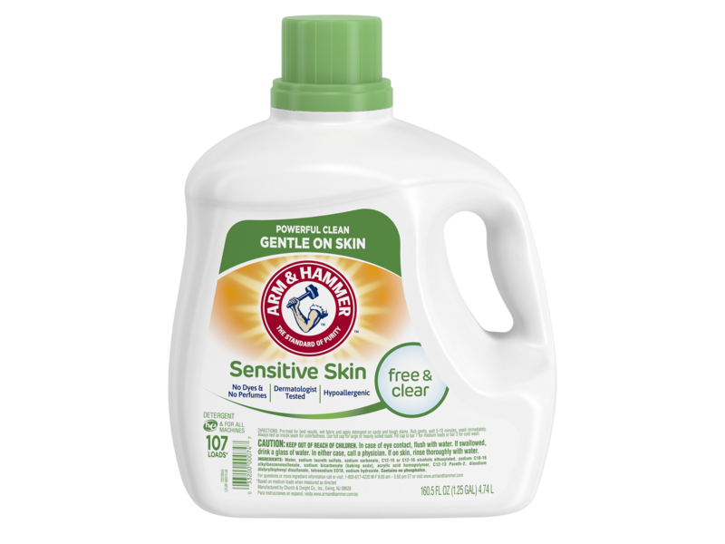 Arm & Hammer Sensitive Skin Free & Clear, 160.5 fl oz/107 loads