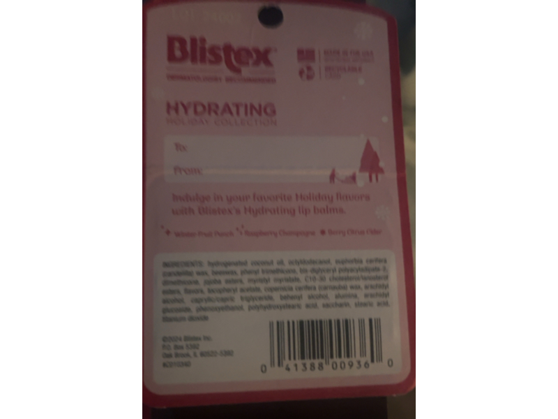 Blistex Hydrating Holiday Collection Lip Moisturizer Set, 0.15 fl oz