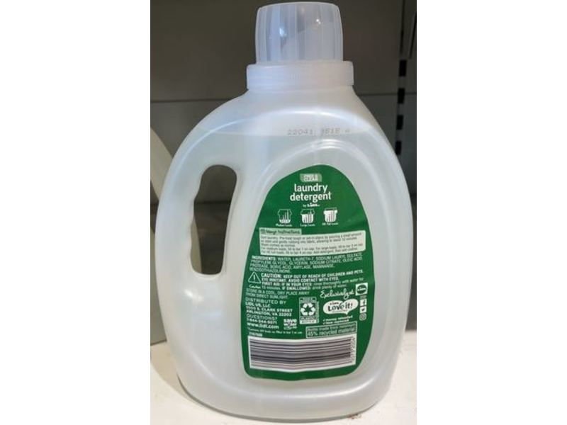 Lidl Laundry Detergent, Free & Clear, 64 Loads, 100 fl oz/2.95 L