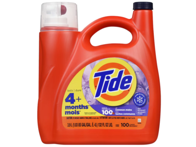 Tide Laundry Detergent, Iris Bouquet, 100 Loads, 132 fl oz/3.9 L