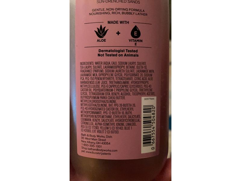 Bath & Body Works Shower Gel, Sea Salt & Lavender, Aloe + Vitamin E, 10 fl oz/295 mL, Pack Of 2